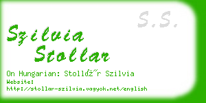 szilvia stollar business card